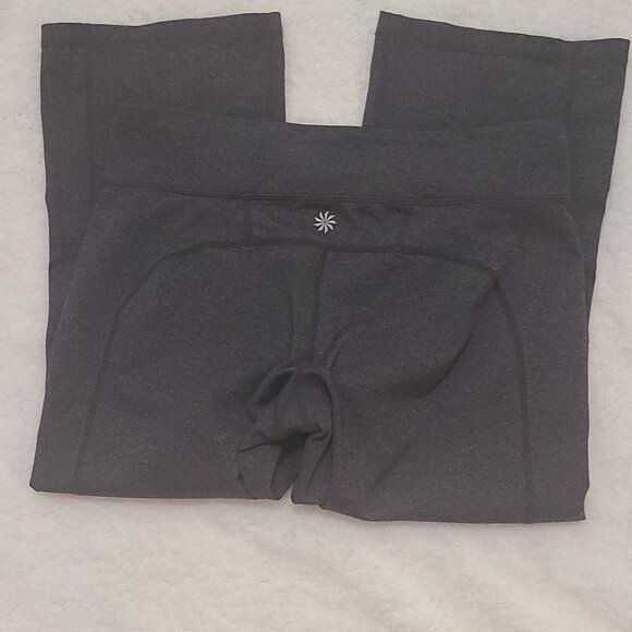 Athleta Kickbooty Leggings M Gray 7/8 Capri High Rise - Picture 2 of 6